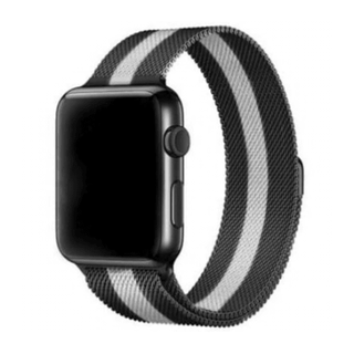 ALK Classic Milanese Band for Apple Watch in Black White - ALK DESIGNS