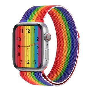 ALK Classic Milanese Band for Apple Watch in Striped Rainbow - ALK DESIGNS