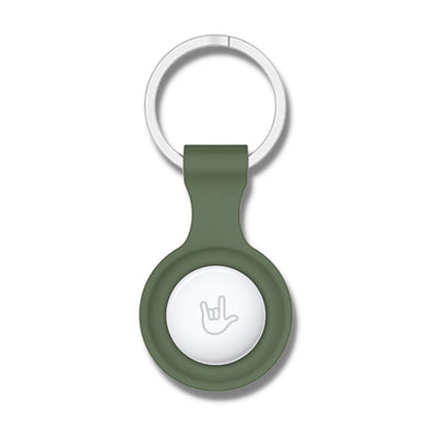 ALK AirTag Silicone Keychain Cover in Dark Green - ALK DESIGNS