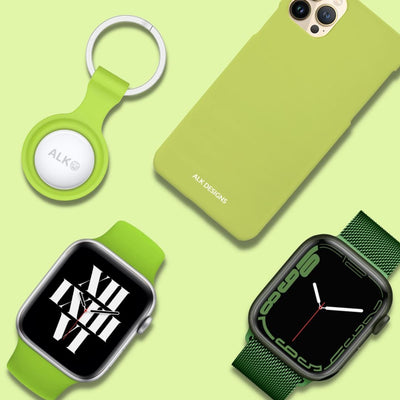 ALK AirTag Silicone Keychain Cover in Lime - ALK DESIGNS
