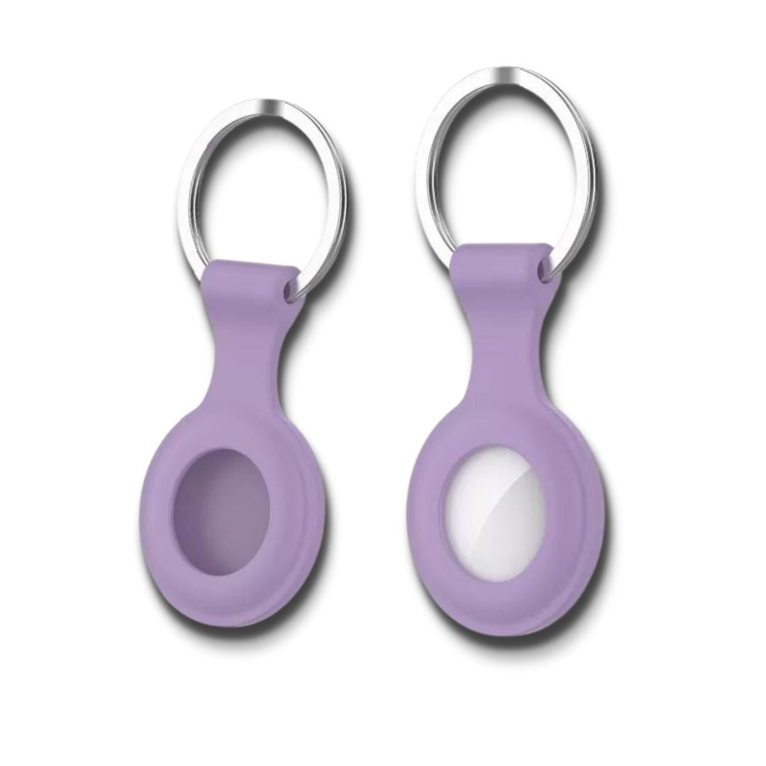 ALK AirTag Silicone Keychain Cover in Purple - ALK DESIGNS