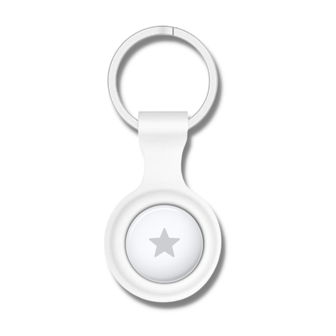 ALK AirTag Silicone Keychain Cover in White - ALK DESIGNS