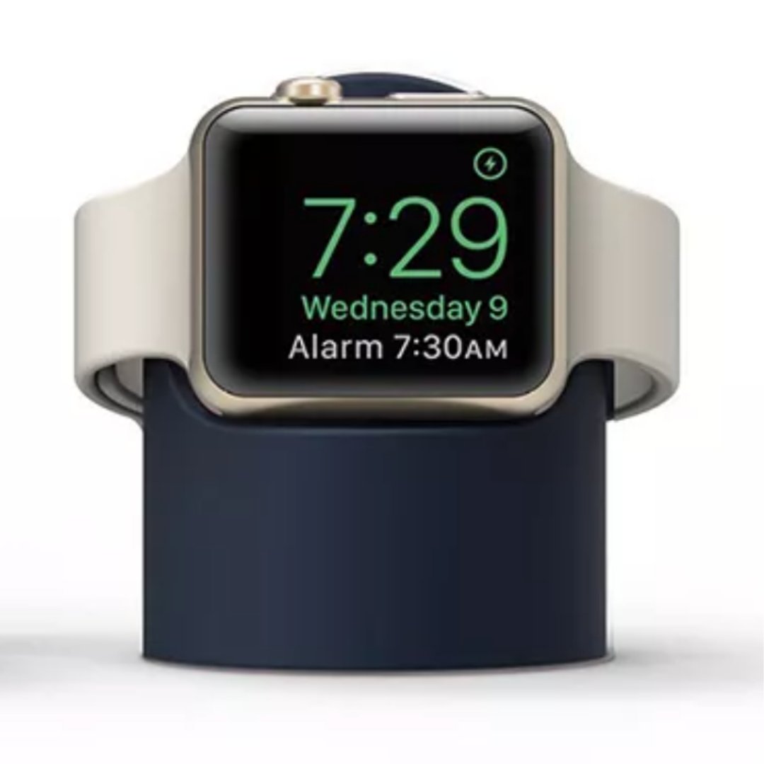 ALK Apple Watch Silicone Charging Stand in Navy Blue - Alk Designs