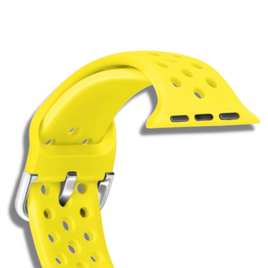 ALK Buckle Silicone Band for Apple Watch in Bright Yellow - Alk Designs