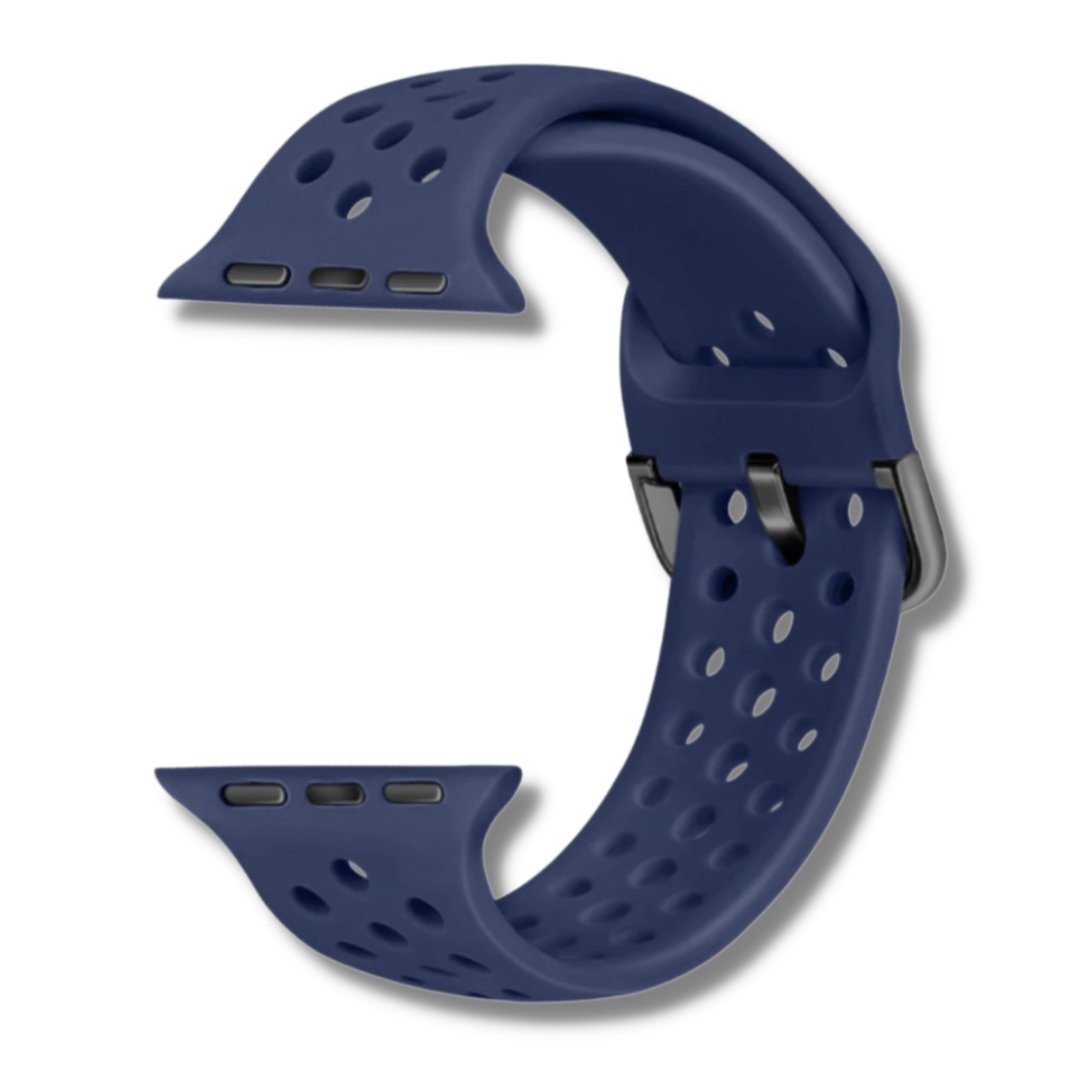 ALK Buckle Silicone Band for Apple Watch in Dark Blue - Alk Designs