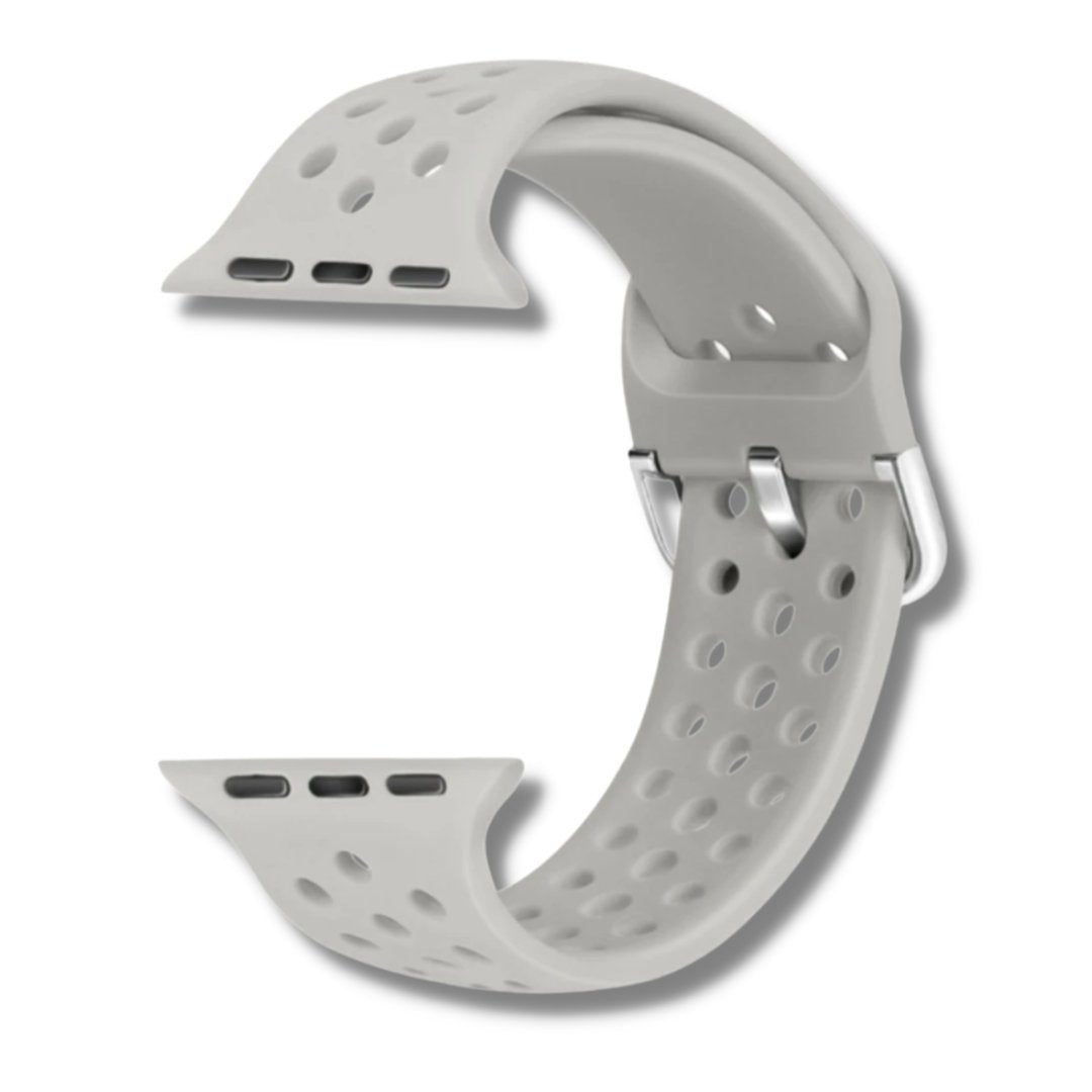 ALK Buckle Silicone Band for Apple Watch in Light Grey - Alk Designs