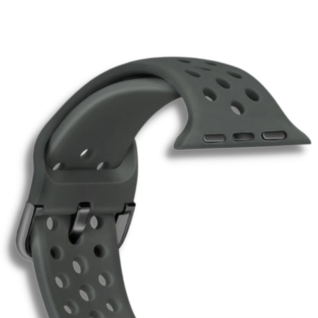 ALK Buckle Silicone Band for Apple Watch in Olive - Alk Designs