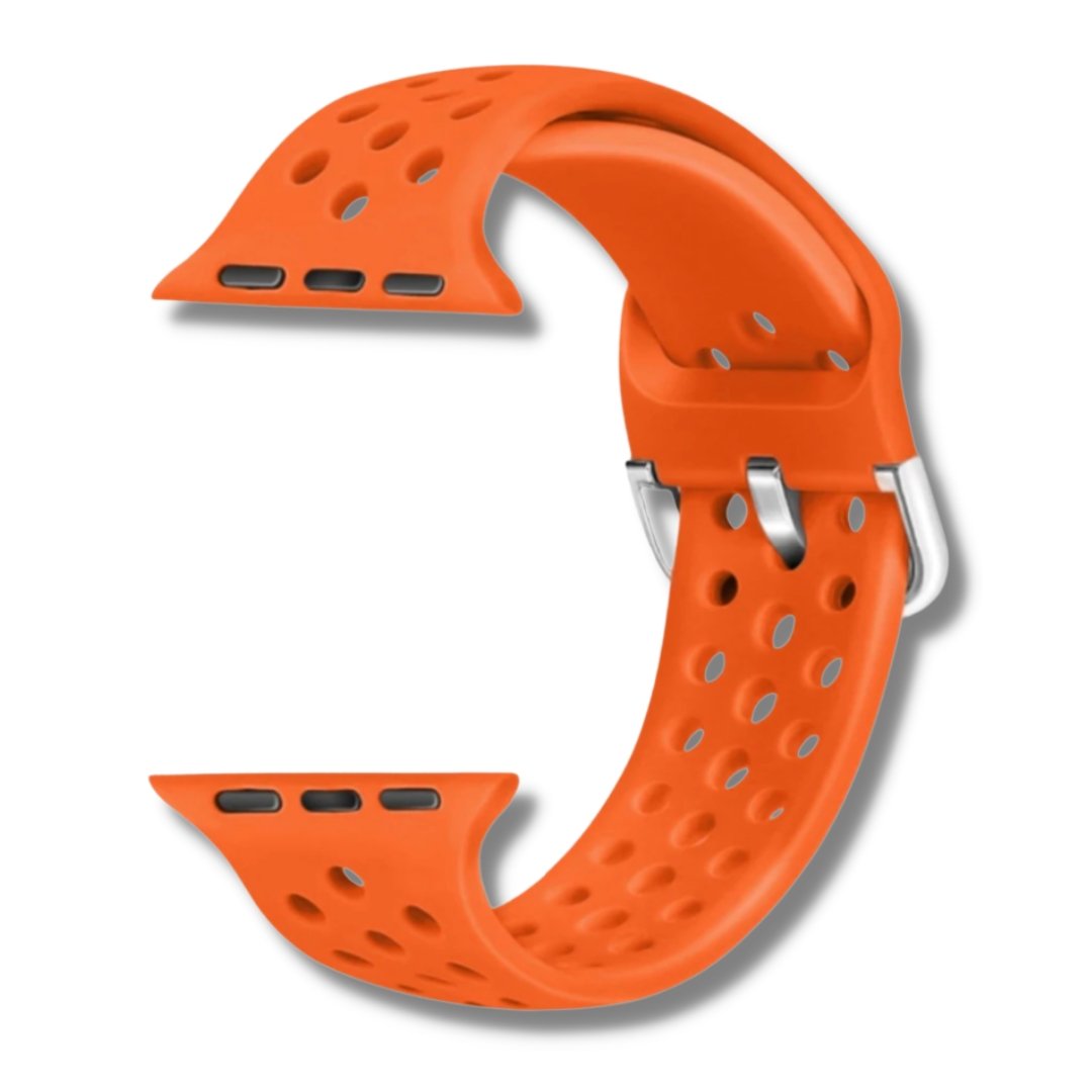 ALK Buckle Silicone Band for Apple Watch in Orange - Alk Designs