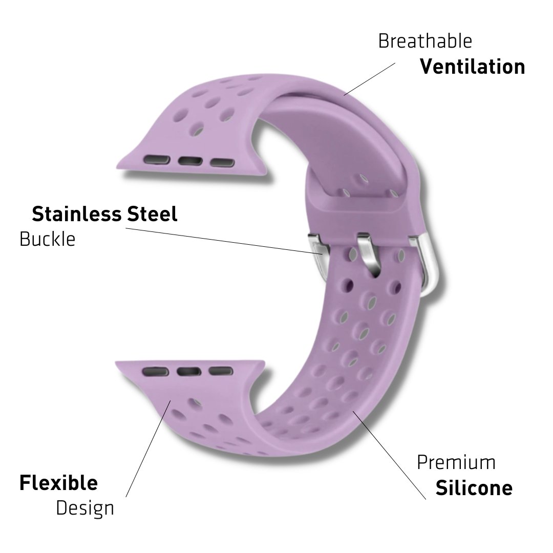ALK Buckle Silicone Band for Apple Watch in Purple - Alk Designs