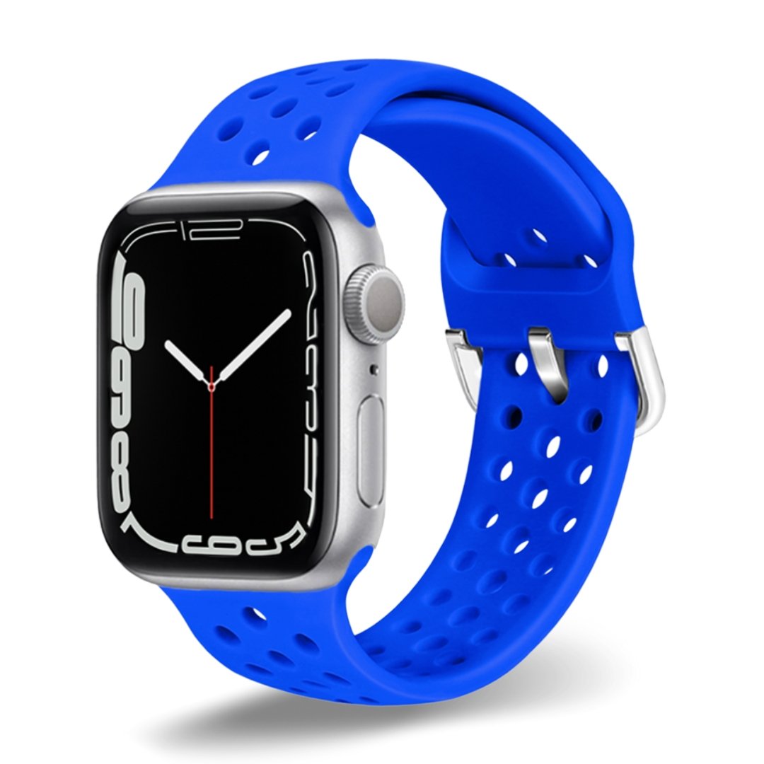 ALK Buckle Silicone Band for Apple Watch in Sapphire Blue - Alk Designs