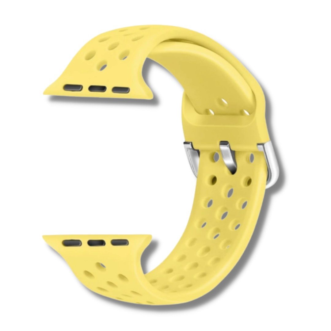 ALK Buckle Silicone Band for Apple Watch in Yellow - Alk Designs