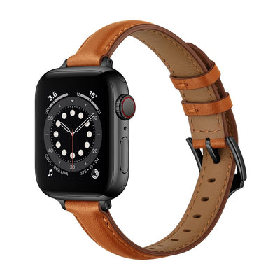 ALK Caviar Leather Band for Apple Watch in Brown Coal - Alk Designs