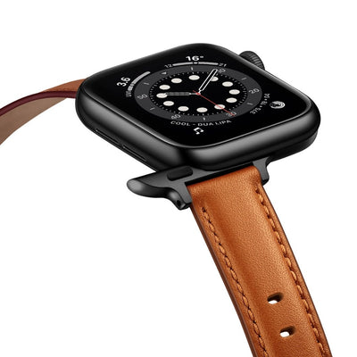 ALK Caviar Leather Band for Apple Watch in Brown Coal - Alk Designs