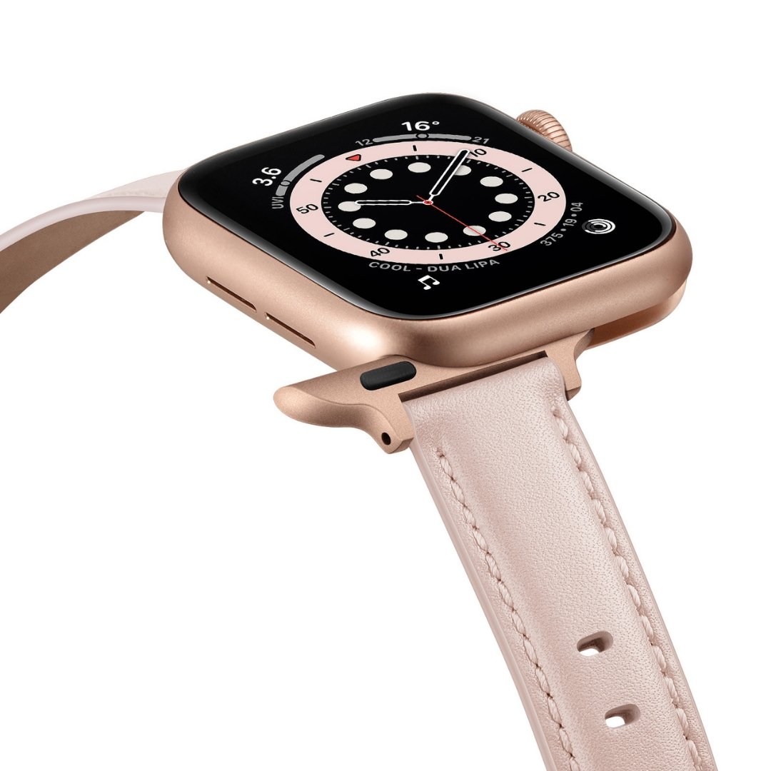 ALK Caviar Leather Band for Apple Watch in Pink - Alk Designs