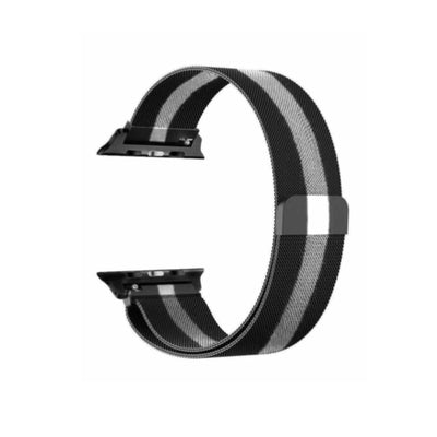 ALK Classic Milanese Band for Apple Watch in Black White - Alk Designs