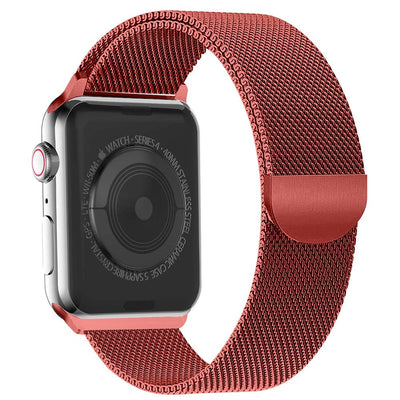ALK Classic Milanese Band for Apple Watch in Deep Red - Alk Designs