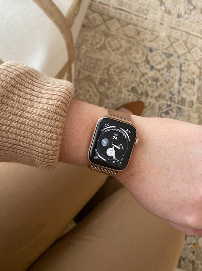 ALK Classic Milanese Band for Apple Watch in Rose Gold - Alk Designs