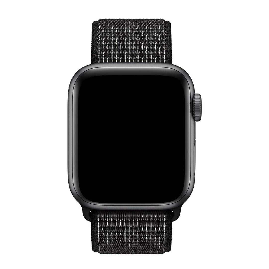 ALK Classic Nylon Band for Apple Watch in Black White - Alk Designs