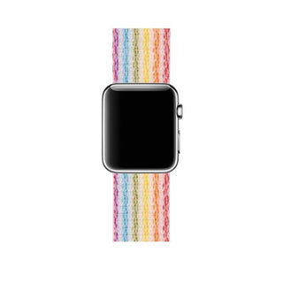 ALK Classic Nylon Band for Apple Watch in Light Rainbow - Alk Designs