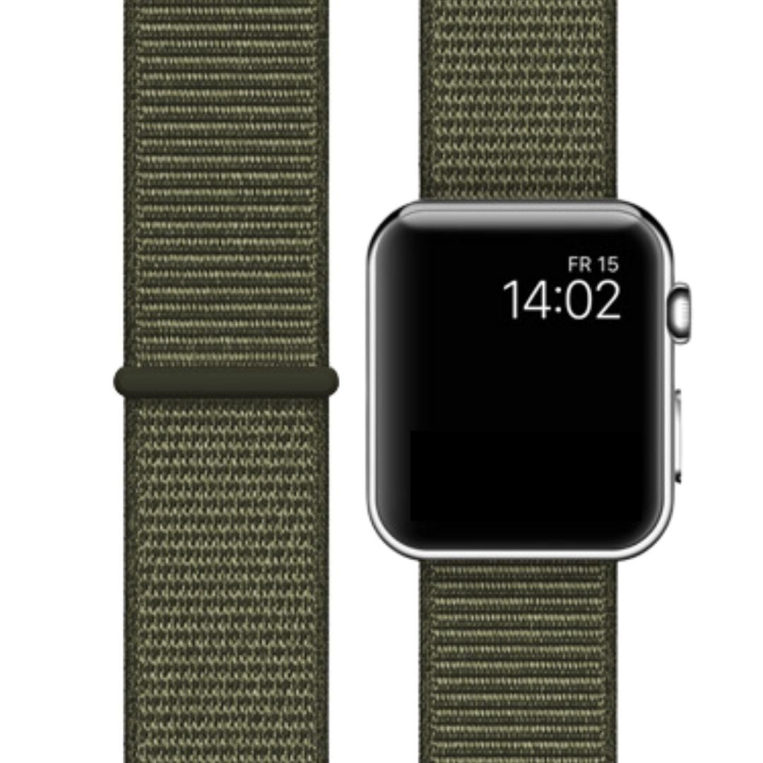 ALK Classic Nylon Band for Apple Watch in Olive Green - Alk Designs