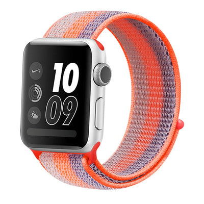 ALK Classic Nylon Band for Apple Watch in Orange Stripes - Alk Designs