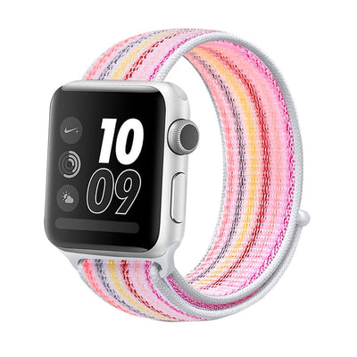 ALK Classic Nylon Band for Apple Watch in Pink Pinstripe - Alk Designs