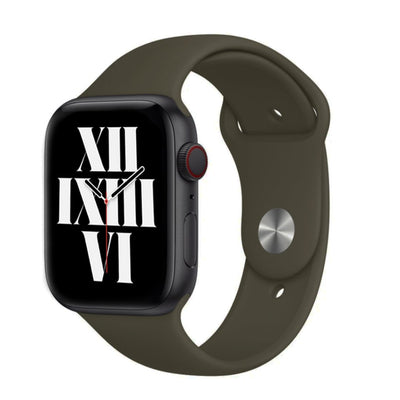 ALK Classic Silicone Band for Apple Watch in Deep Olive - Alk Designs