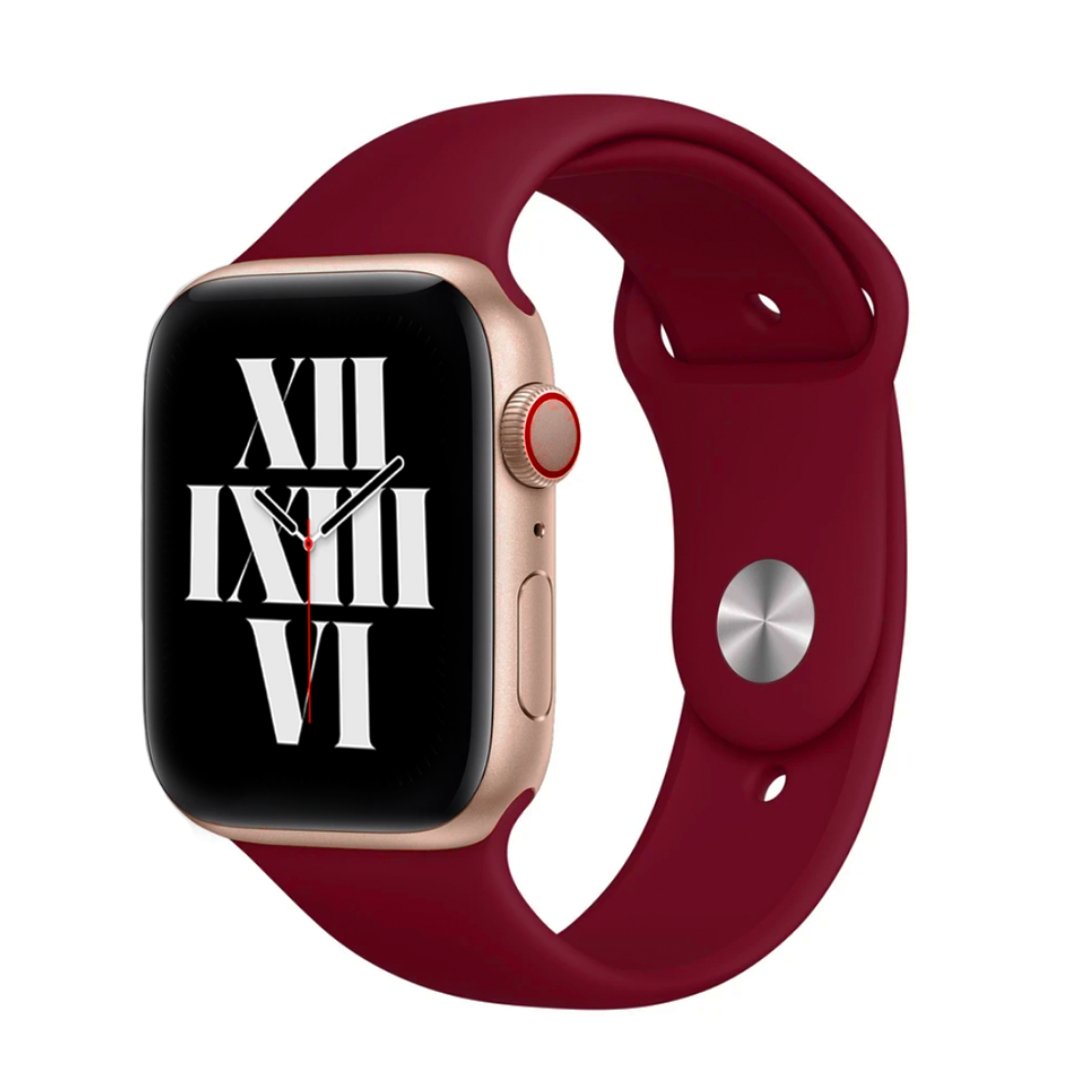 ALK Classic Silicone Band for Apple Watch in Deep Red - Alk Designs