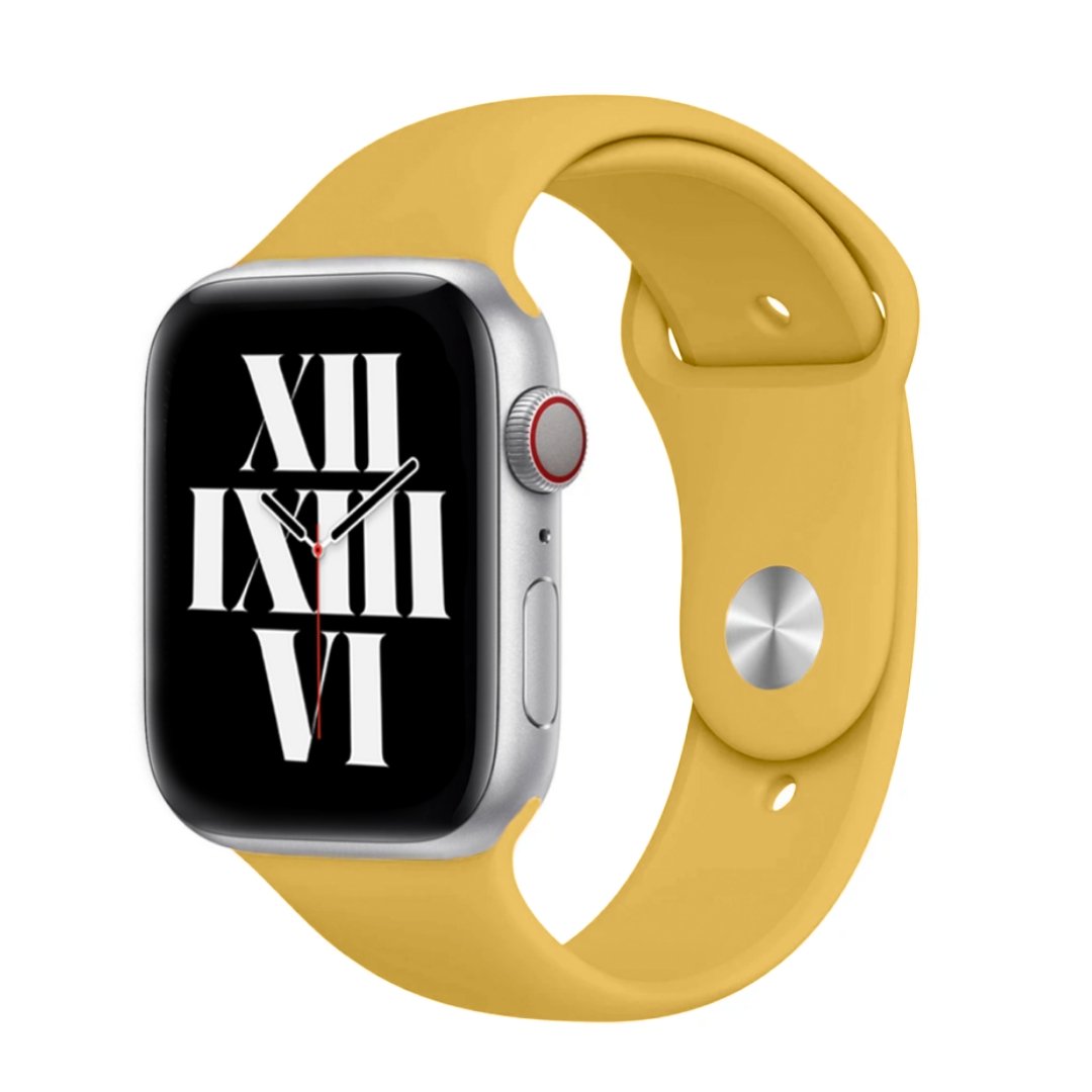 ALK Classic Silicone Band for Apple Watch in Deep Yellow - Alk Designs