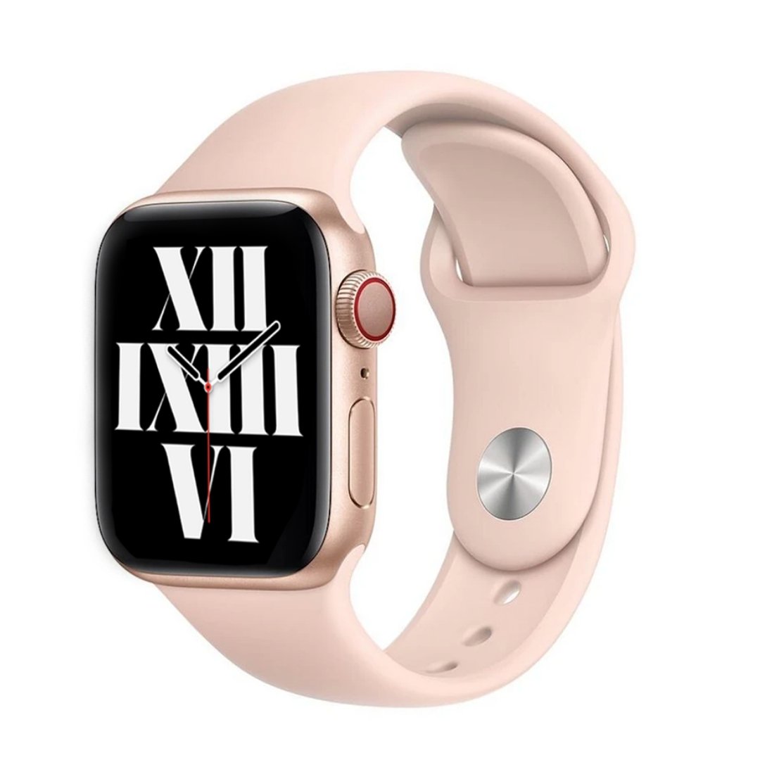 ALK Classic Silicone Band for Apple Watch in Pink Sand - Alk Designs