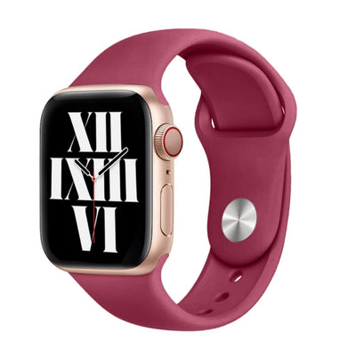 ALK Classic Silicone Band for Apple Watch in Pomegranate - Alk Designs