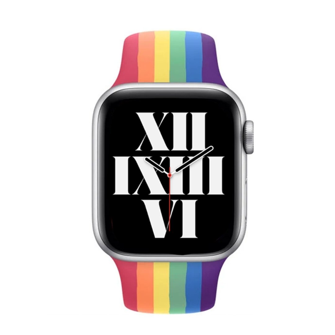ALK Classic Silicone Band for Apple Watch in Rainbow - Alk Designs