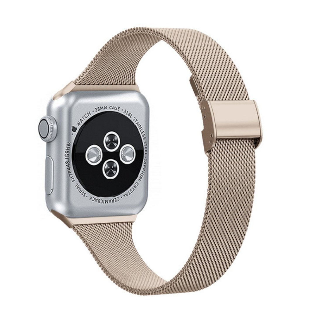 ALK Elevated Milanese Band for Apple Watch in Champagne - Alk Designs