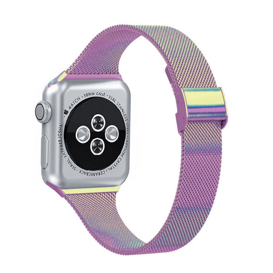 ALK Elevated Milanese Band for Apple Watch in Rainbow - Alk Designs
