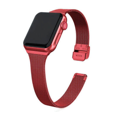 ALK Elevated Milanese Band for Apple Watch in Red - Alk Designs