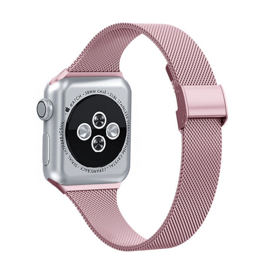 ALK Elevated Milanese Band for Apple Watch in Rose Pink - Alk Designs