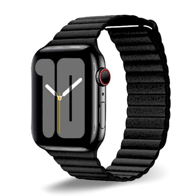 ALK Empire Leather Band for Apple Watch in Black - Alk Designs