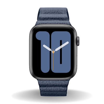 ALK Empire Leather Band for Apple Watch in Dark Blue - Alk Designs