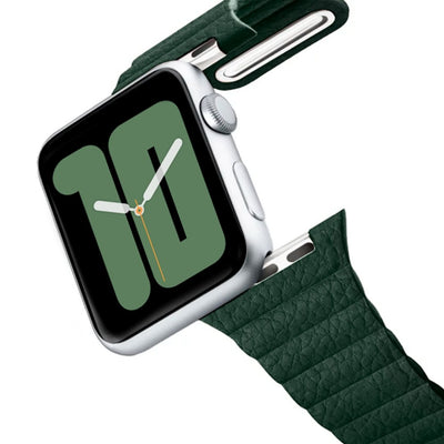 ALK Empire Leather Band for Apple Watch in Forest Green - Alk Designs
