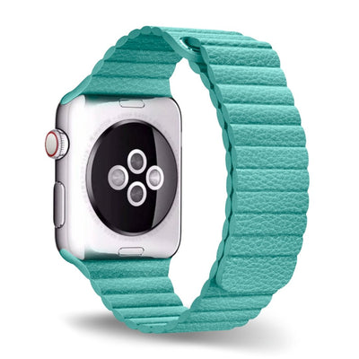 ALK Empire Leather Band for Apple Watch in Lake Blue - Alk Designs