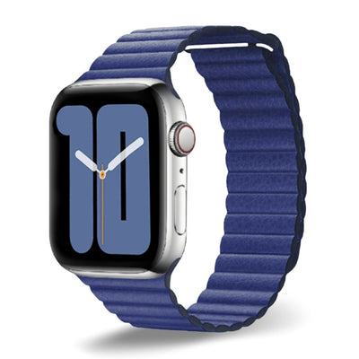 ALK Empire Leather Band for Apple Watch in Midnight Blue - Alk Designs