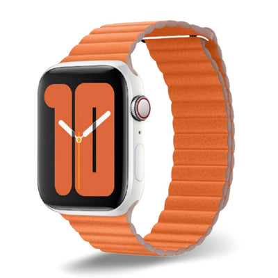 ALK Empire Leather Band for Apple Watch in Orange - Alk Designs