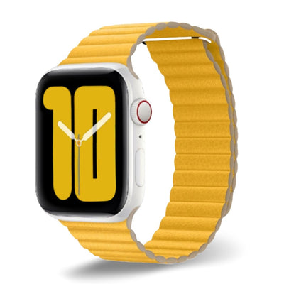 ALK Empire Leather Band for Apple Watch in Yellow - Alk Designs