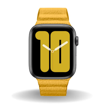 ALK Empire Leather Band for Apple Watch in Yellow - Alk Designs