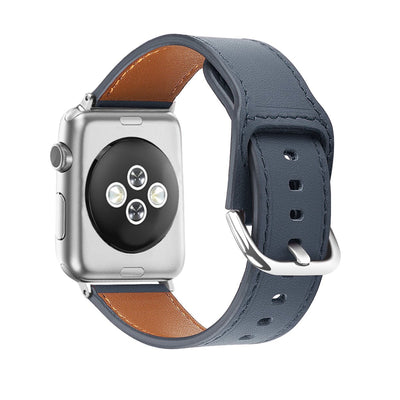 ALK Monaco Leather Band for Apple Watch in Navy - Alk Designs
