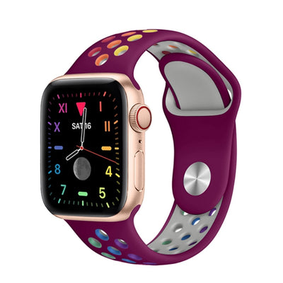 ALK Rainbow Sport Silicone Band for Apple Watch in Purple Rainbow - Alk Designs