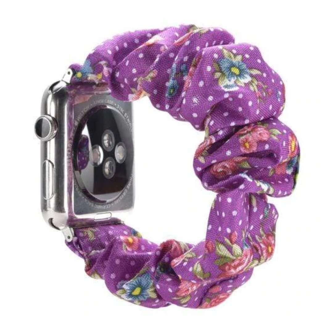 ALK Scrunchie Band for Apple Watch in Purple Floral