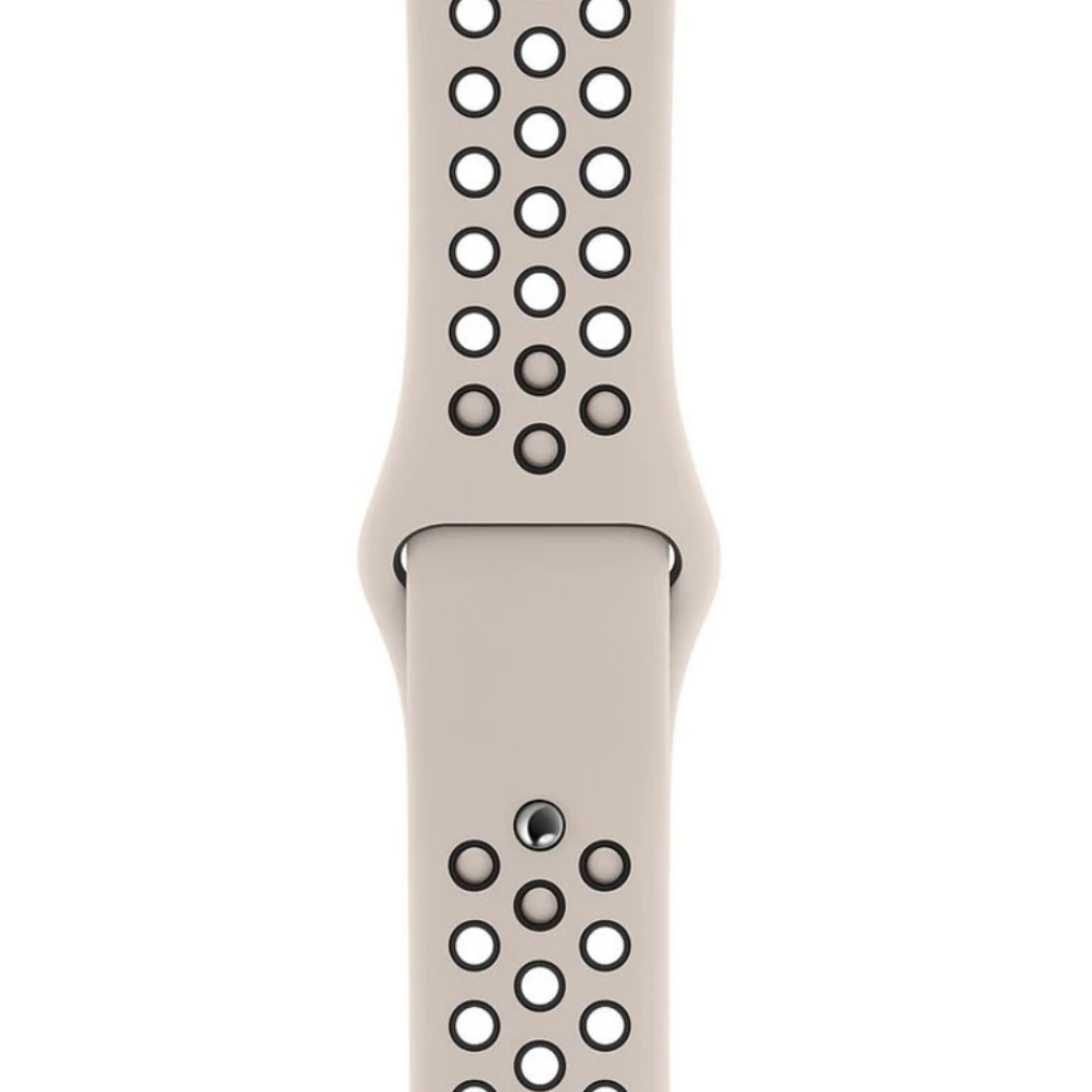 ALK Sport Silicone Band for Apple Watch in Beige Black