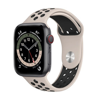 ALK Sport Silicone Band for Apple Watch in Beige Black
