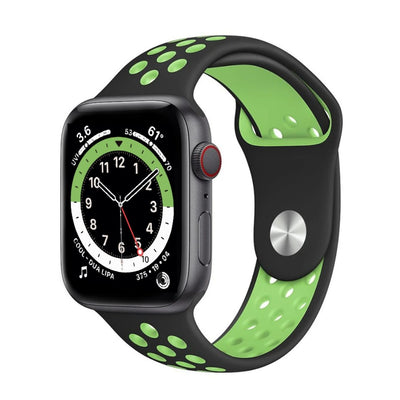 ALK Sport Silicone Band for Apple Watch in Black Green